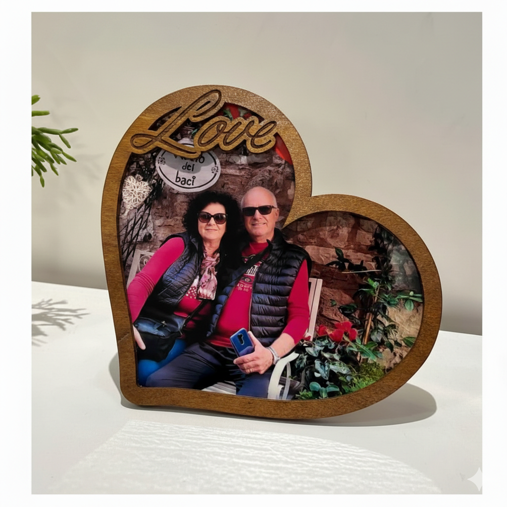 Love Frame – Cornice a Cuore in Legno Artigianale